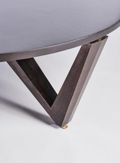 Maxime Old Saturne Table Made of Cuba Mahogany Wood and Glass - 2025 edition