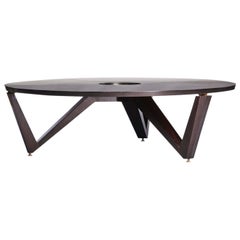 Table Old Saturne en bois d'acajou de Cuba et verre - édition 2025