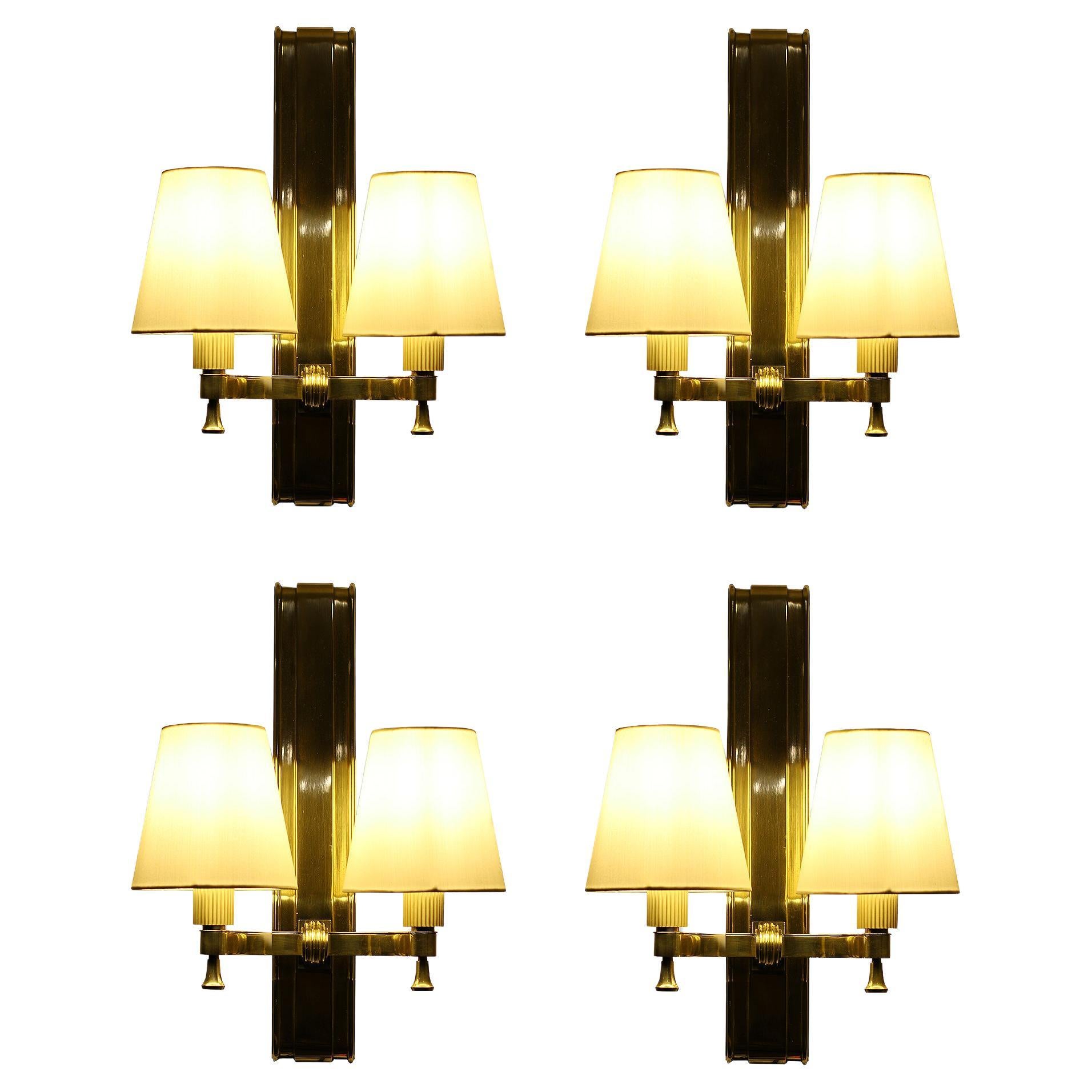 Maxime Old, Two Pairs of Sconces, 1946 For Sale