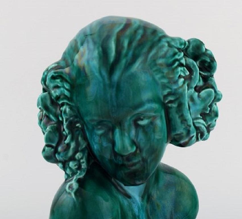 Mid-20th Century Maxime Real del Sarte for Sevres, Art Deco Sculpture of Young Woman For Sale