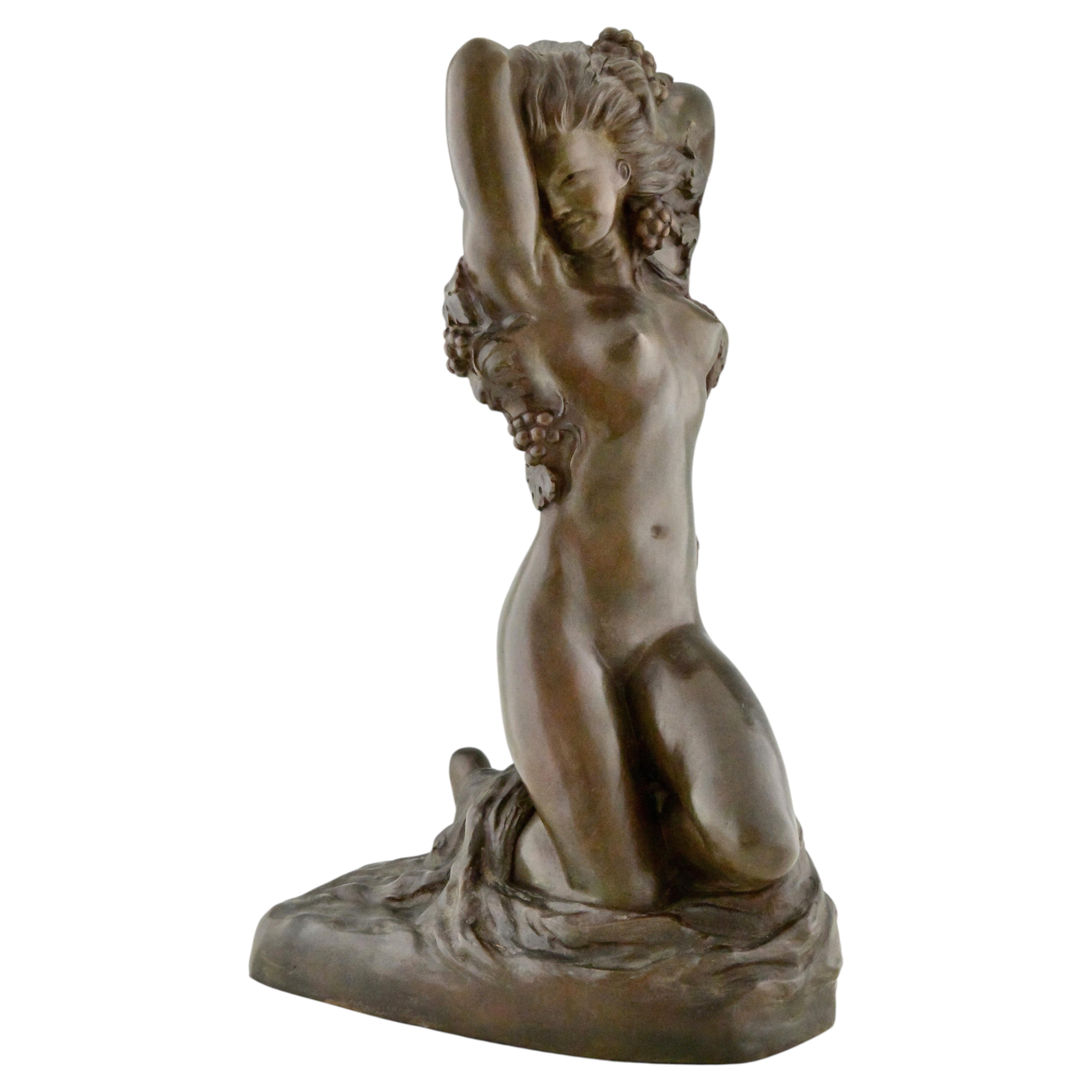 Maxime Real del Sarte ‘Ivresse’ Art Deco Bronze Sculpture France 1920