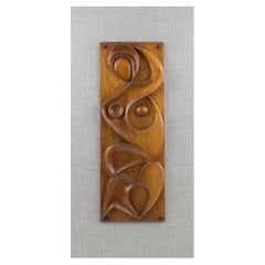 Maxime Tendero 1973 Abstract Wooden Wall-Mounted Art Sculpture Panel