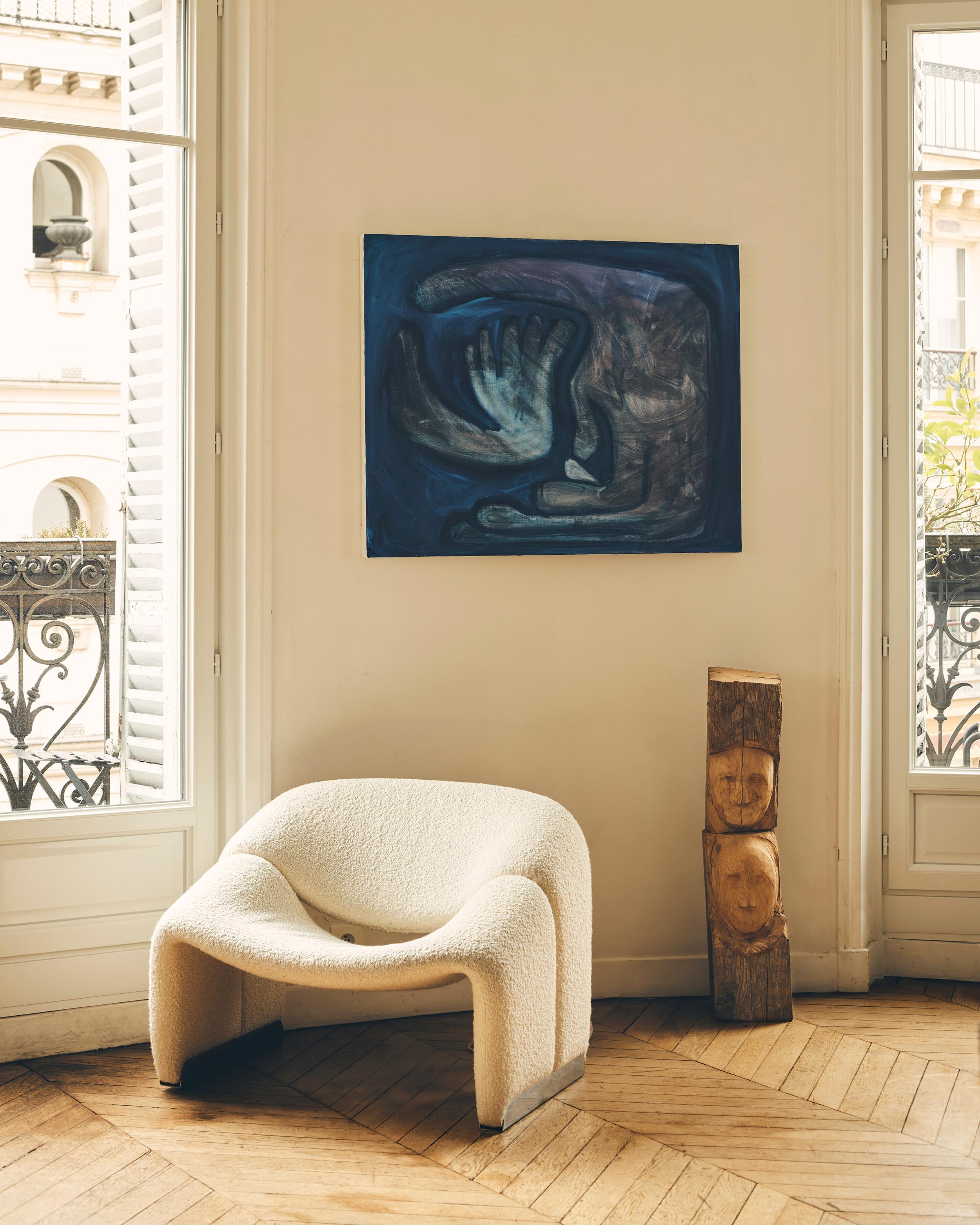 Prélude au yacht - Peinture abstraite par un artiste contemporain français - Néo-expressionnisme Painting par Maxime Testu