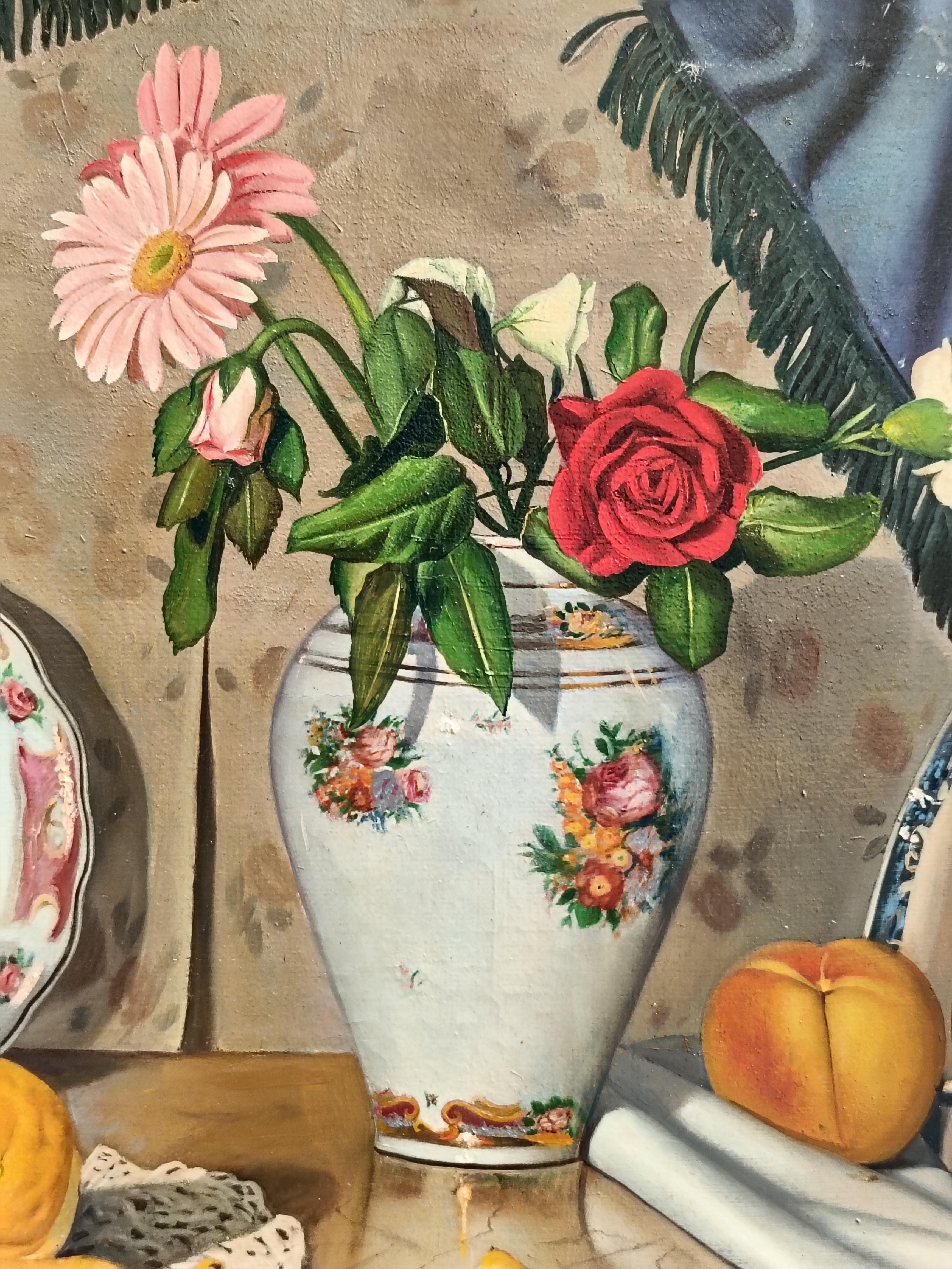 STILL LIFE – Hyper – Realistisch – Öl auf Leinwand Italienisches Gemälde im Angebot 3