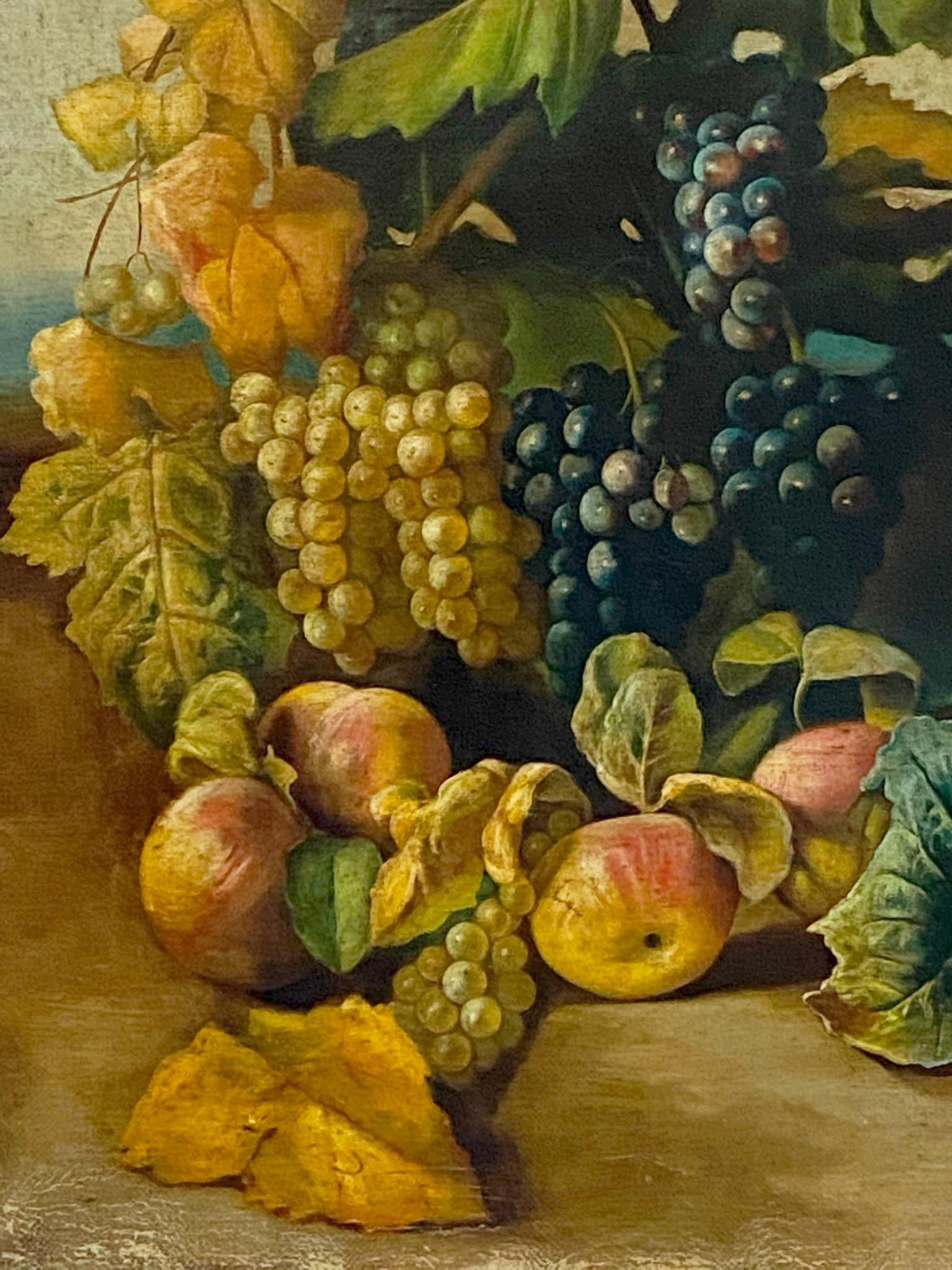 STILL LIFE - Neapolitan School - Oil On Canvas Italian Painting For Sale 2