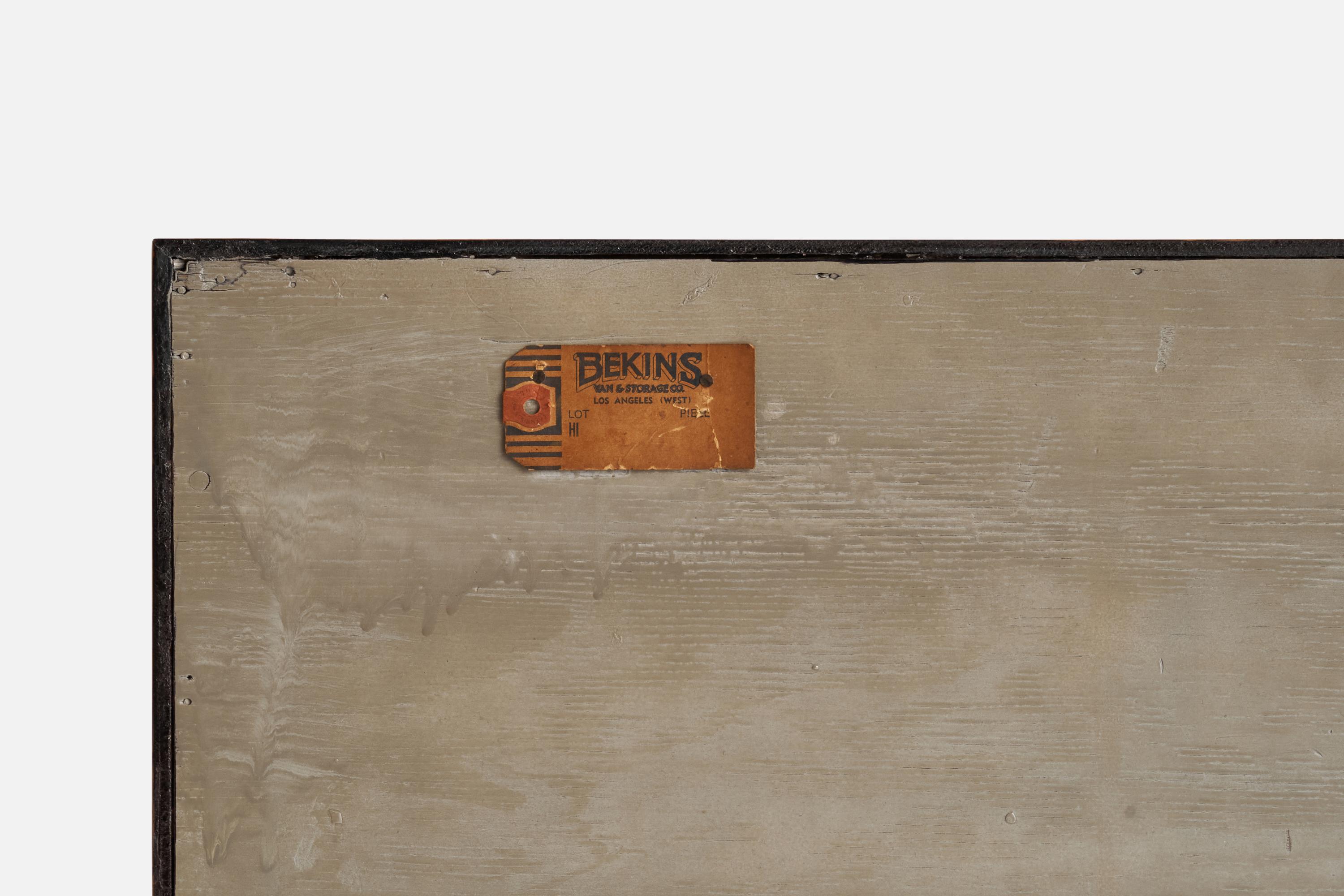Maximilian für Karp Furniture Co, Kommode, Nussbaum, Sperrholz, USA, 1950er Jahre im Angebot 1
