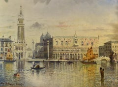 VeniceSee Wasserlandschaft Marina Heilmaier 19. Jahrhundert Gemälde Öl auf Leinwand Kunst