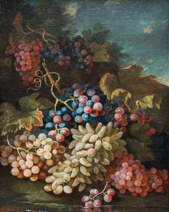 Maximilian Pfeiler (ca. 1683–1721), Stillleben mit weißen und schwarzen Trauben