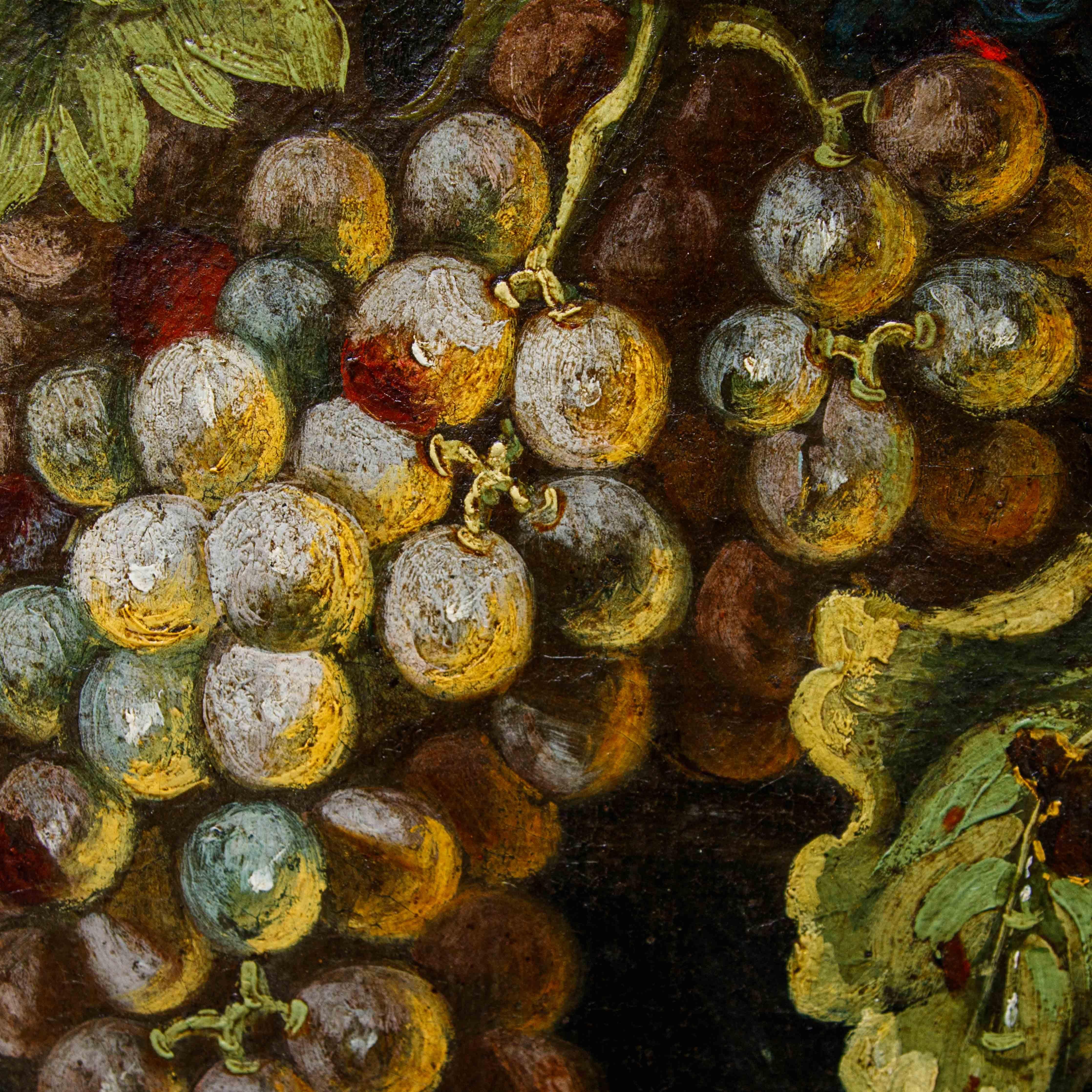 Coppia di Nature Morte  con angurie, uva e fichi di Maximilian Pfeiler For Sale 15