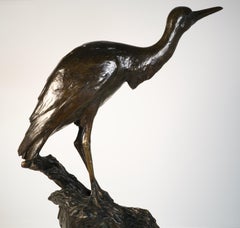 Le Héron (échassier) - Bronze de Maximilien Fiot, vers 1930, Susse, numéro 2