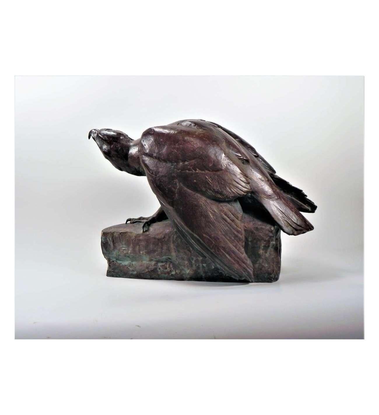 Maximilien Fiot, Bronce +Águila sobre una roca en venta 1