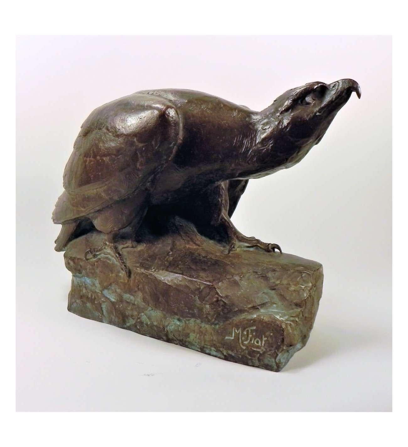 Maximilien Fiot, Bronce +Águila sobre una roca en venta 3