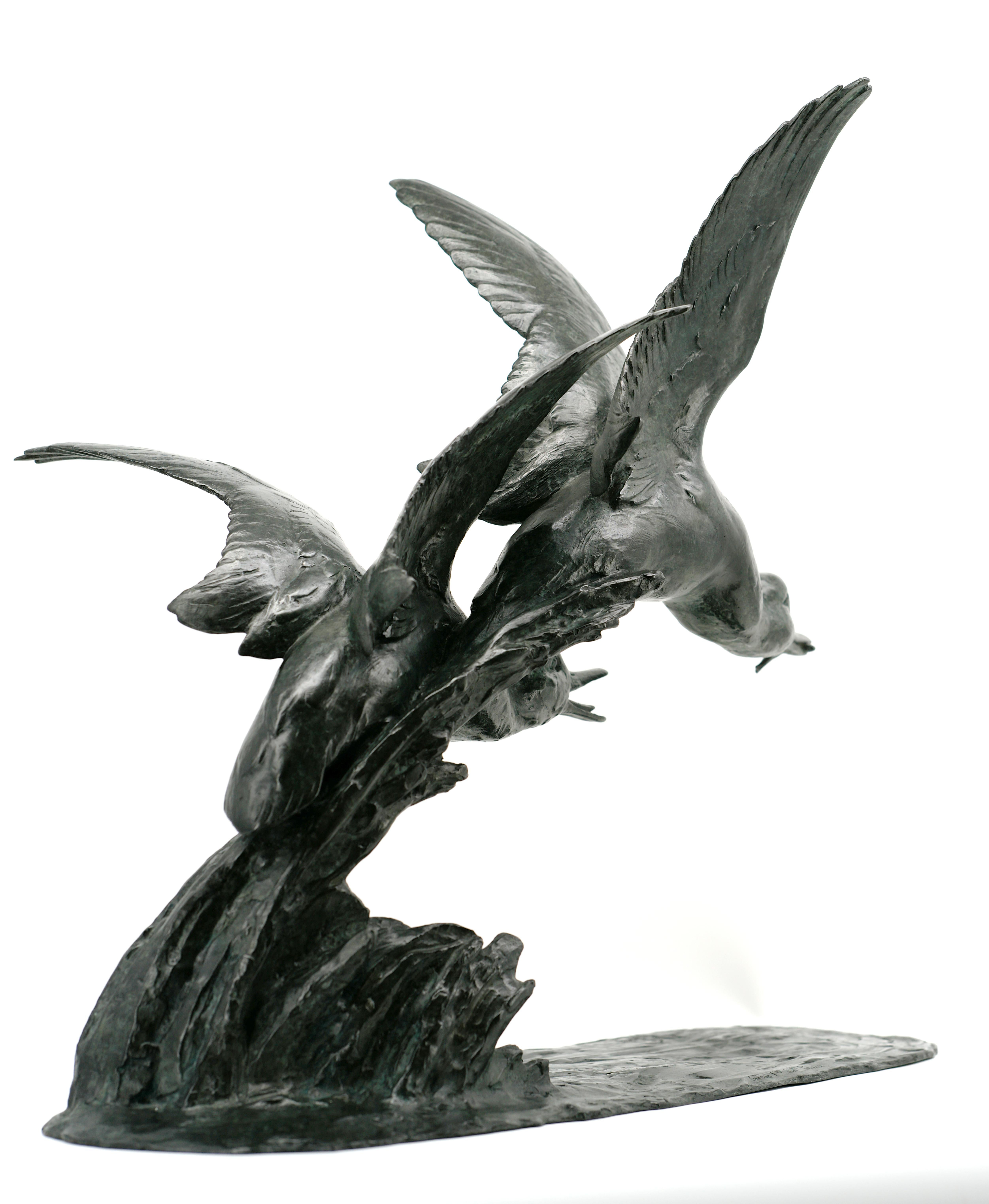 Maximilien FIOT, The Flight of the Ducks Sculpture, 1910s For Sale 6