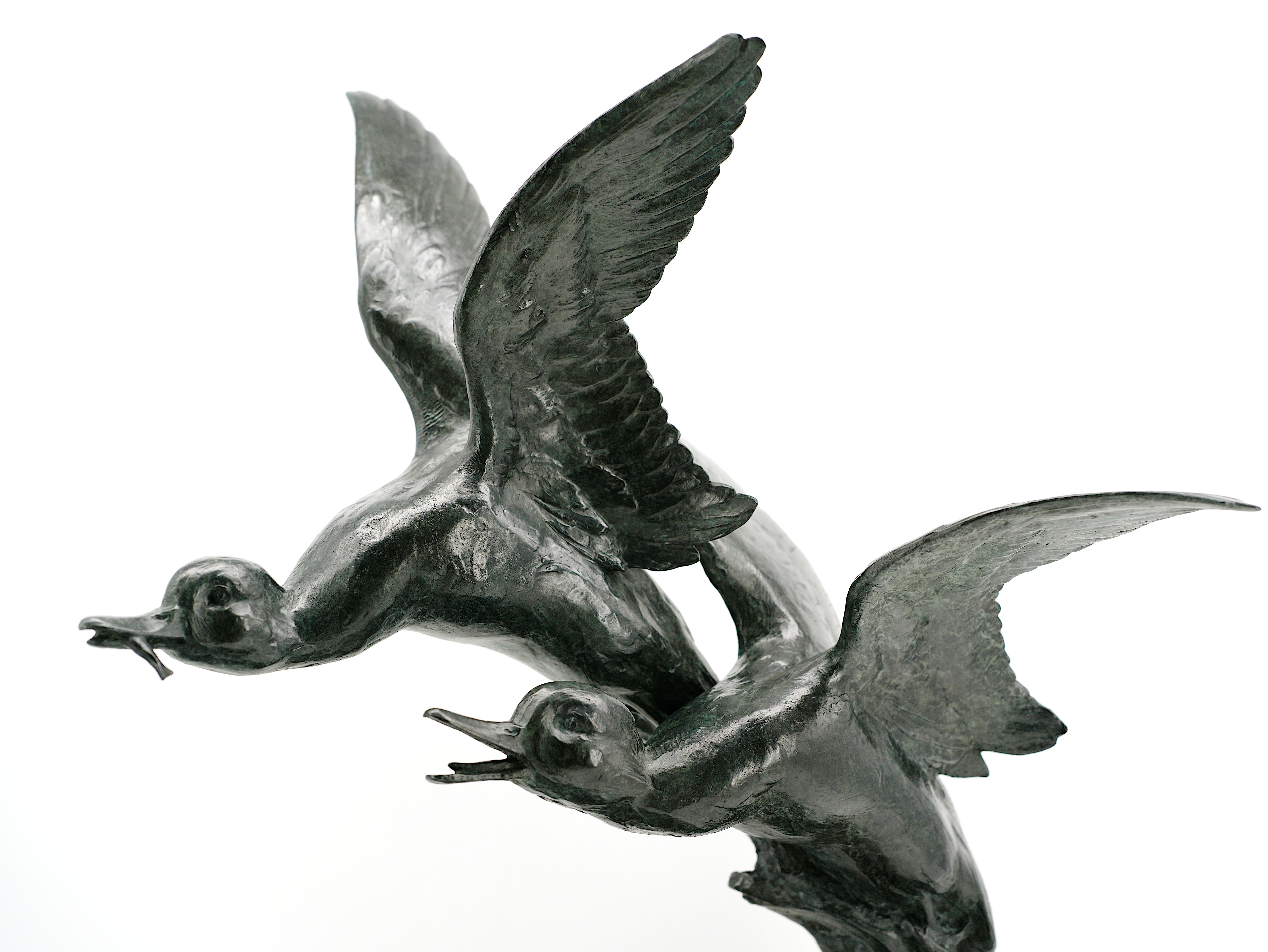Maximilien FIOT, The Flight of the Ducks Sculpture, 1910s For Sale 2