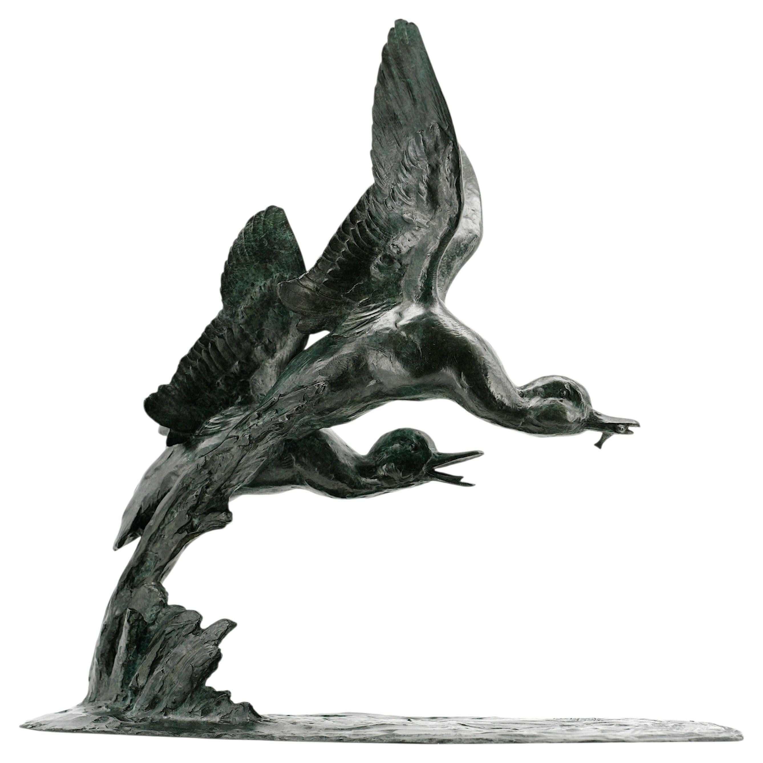 Maximilien FIOT, Der Flug der Enten Skulptur 1910er Jahre