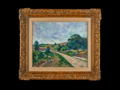 Afternoon Provence, South of France Impressionist Landscape painting, Purple