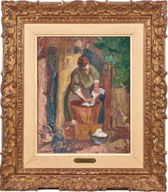 Maximilien Luce (francese, 1858-1941) Femme Lavant le Linge