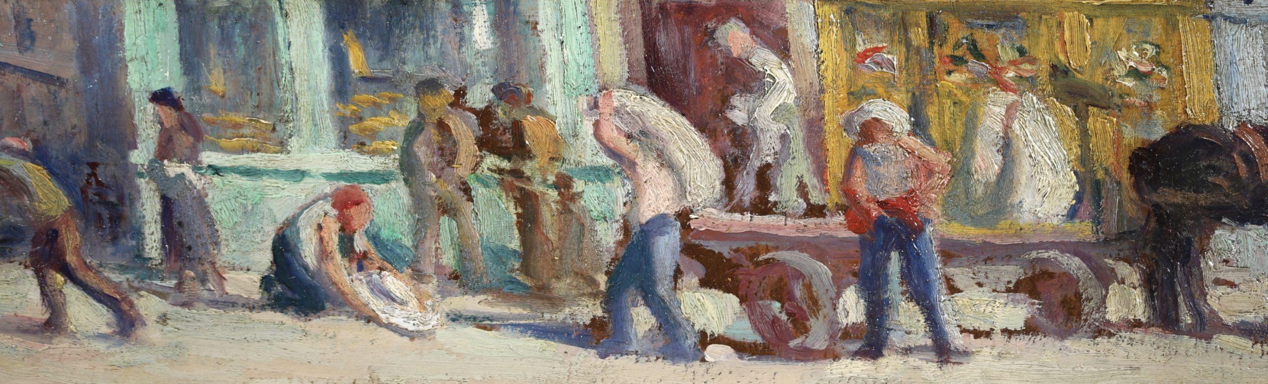 Rue de Paris - Impressionist Landscape Oil Painting by Maximillien Luce For Sale 2