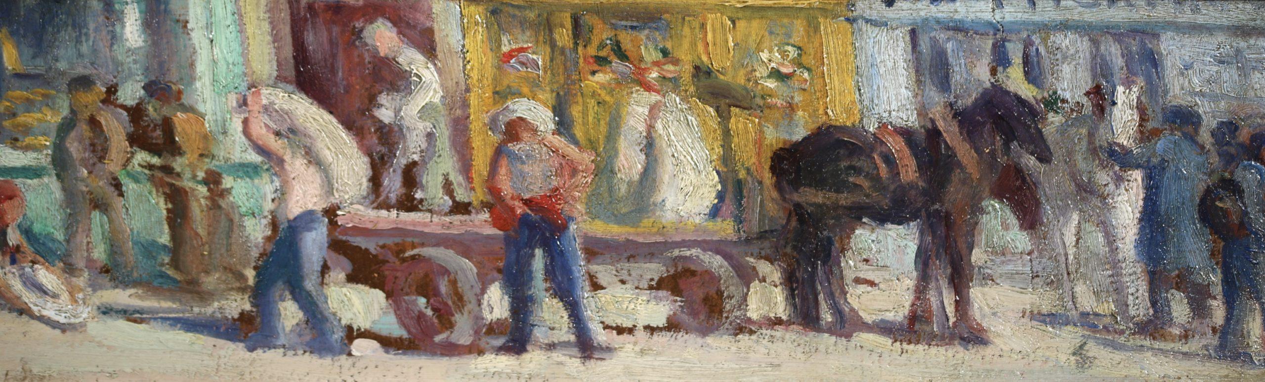 Rue de Paris - Impressionist Landscape Oil Painting by Maximillien Luce For Sale 3