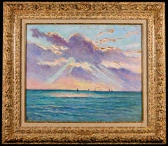 Soleil Couchant – Honfleur – Impressionistische Meereslandschaft, Öl von Maximillien Luce