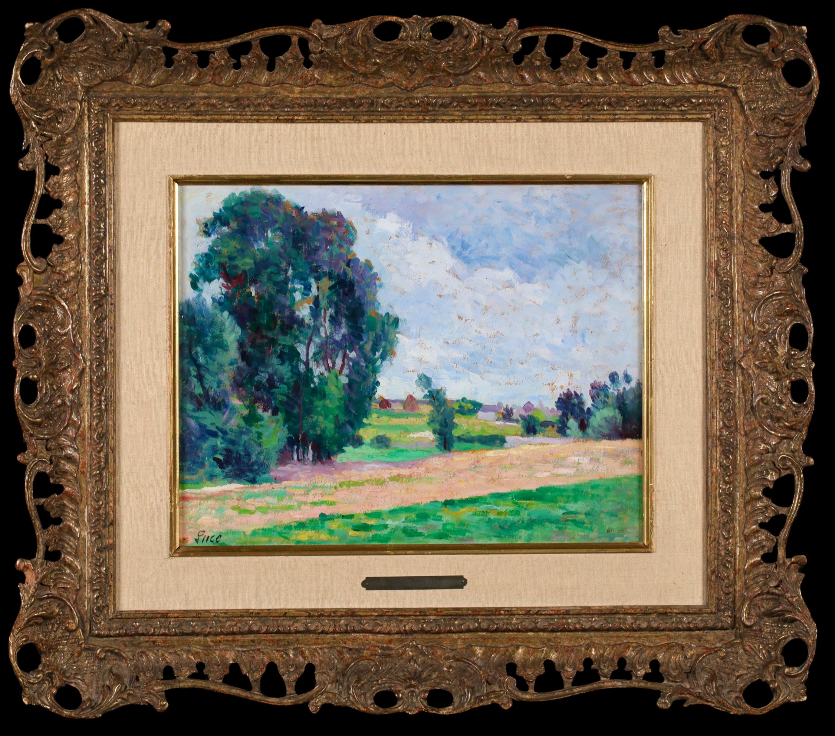 Temps d'Orage - Mereville - Post Impressionist Landscape Oil by Maximilien Luce