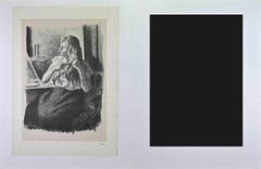 Femme se Coiffant - Litografia di Maximilien Luce  - 1894