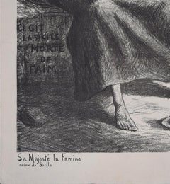Sa Majesté la Famine - Original Lithograph by Maximilien Luce - 1898