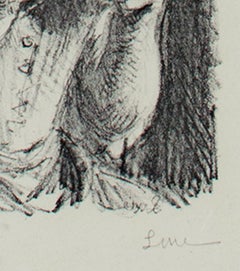 20th century lithograph realism figurative female print female subject signed