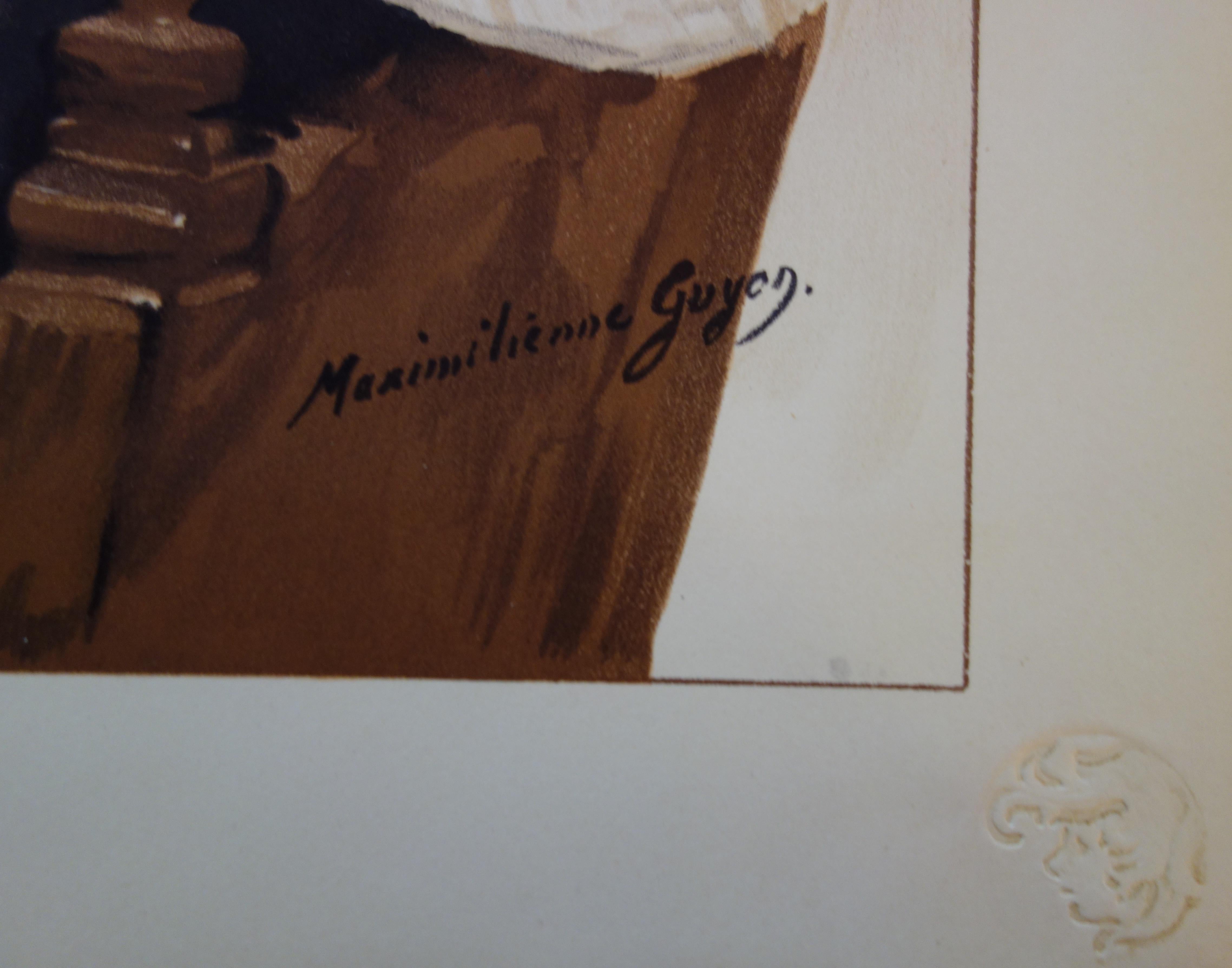 Maximilienne Guyon
Femme avec une coiffe en dentelle, 1898

Lithographie originale (atelier Champenois)
Signature imprimée dans la plaque
Sur vellum, 40 x 31 cm (c. 16 x 12 in)

INFORMATION : Lithographie réalisée pour le portfolio 