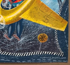 Maximino Javier, artiste mexicain, sérigraphie surréaliste originale signée à la main