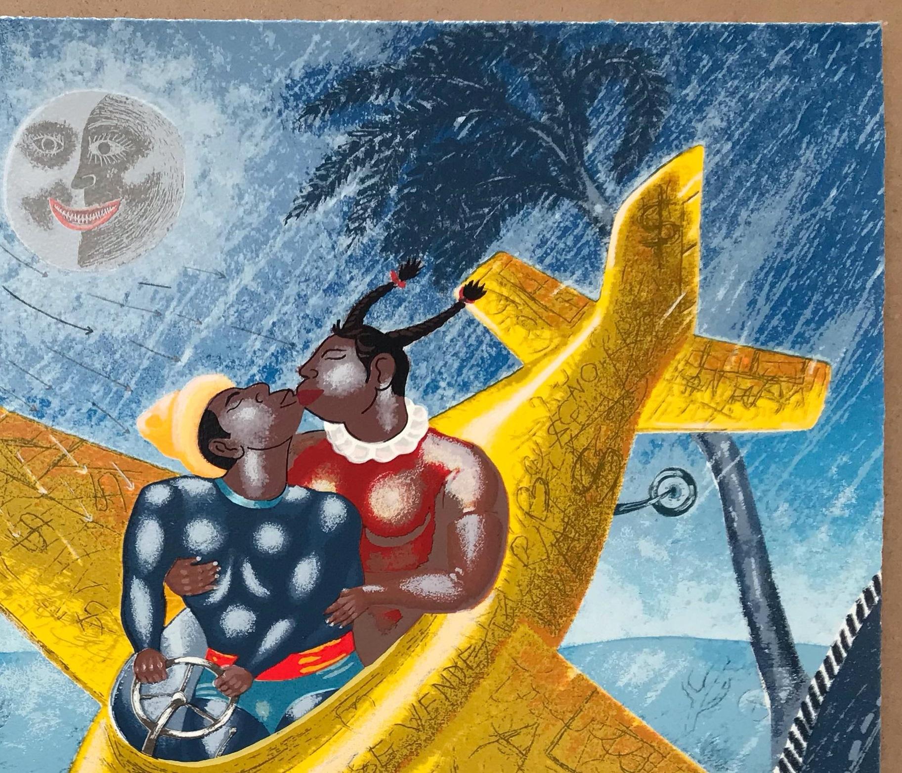 Maximino Javier Mexican artist original hand signed silkscreen surrealism For Sale 4