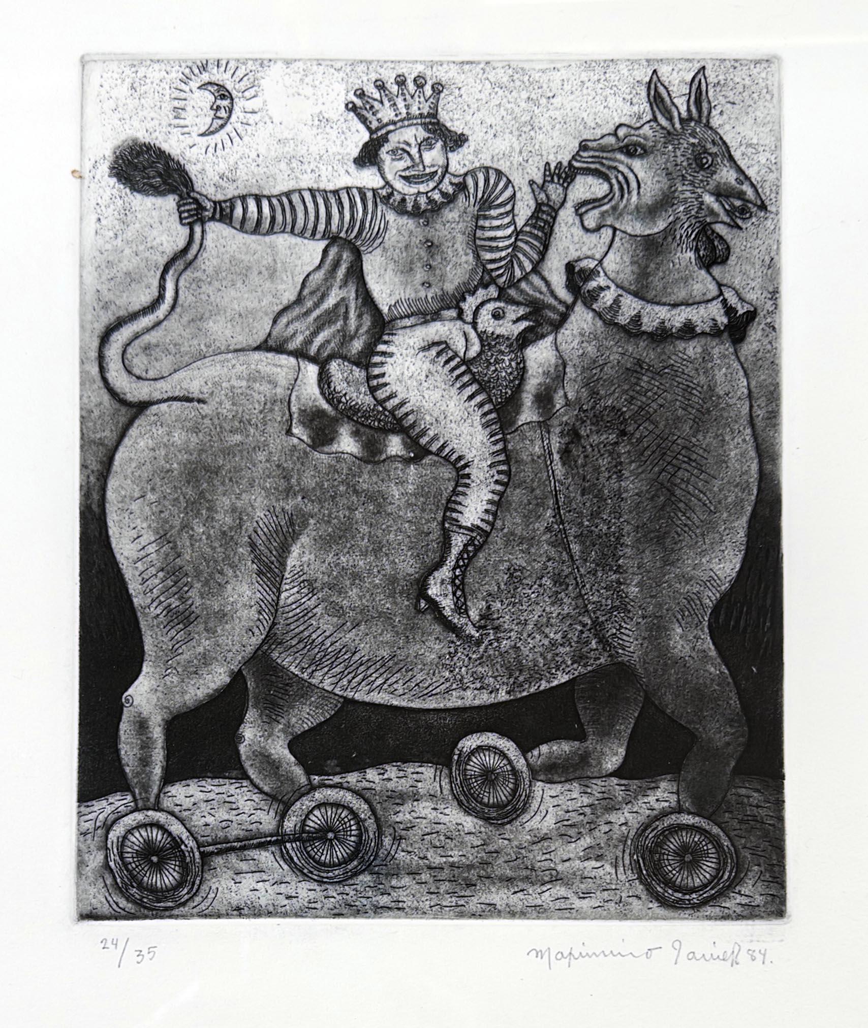 unbetitelt (reiter) – Print von Maximino Javier