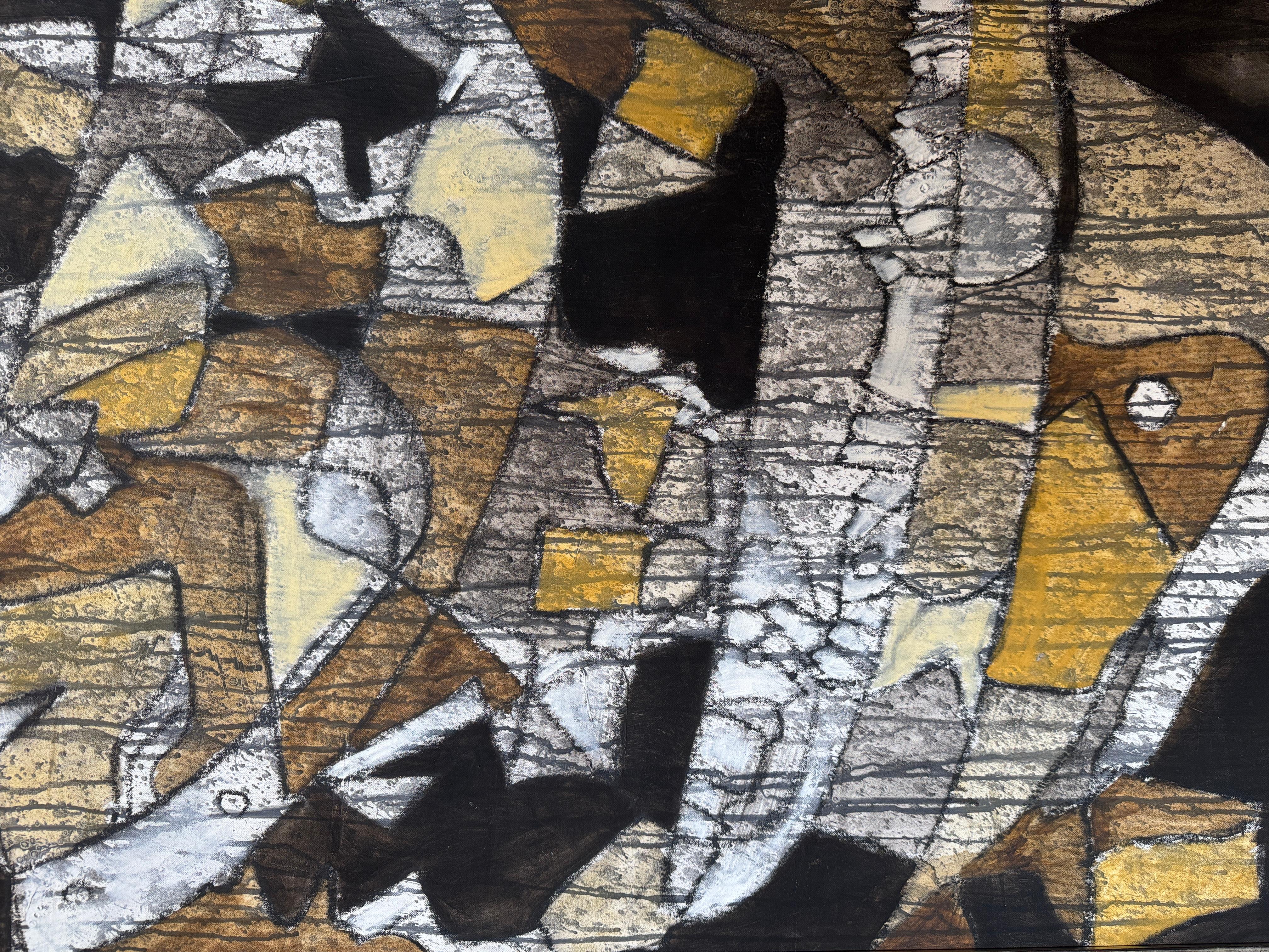 Adios Nonino - Abstract Painting Nero di Maximo Caminero
