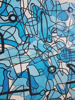 Caos y Orden Gran Abstracto Técnica Mixta Sobre Lienzo