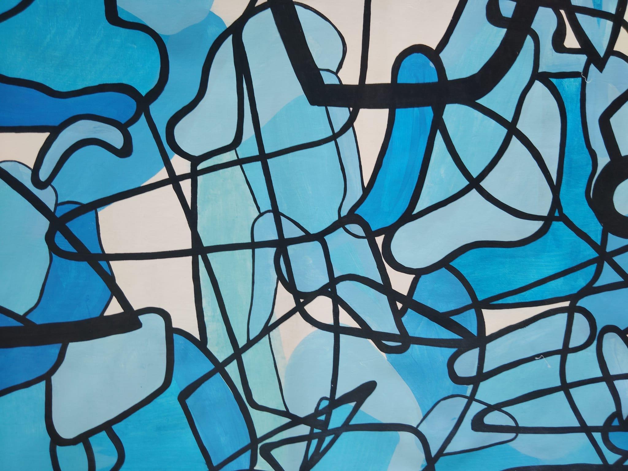 Caos y Orden Large Abstract Mixed Media On Canvas For Sale 3