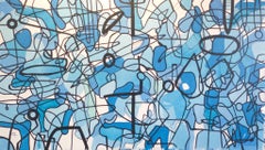 Caos y Orden Large Abstract Mixed Media On Canvas