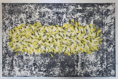 COCA Large Gray Yellow Abstract Painting