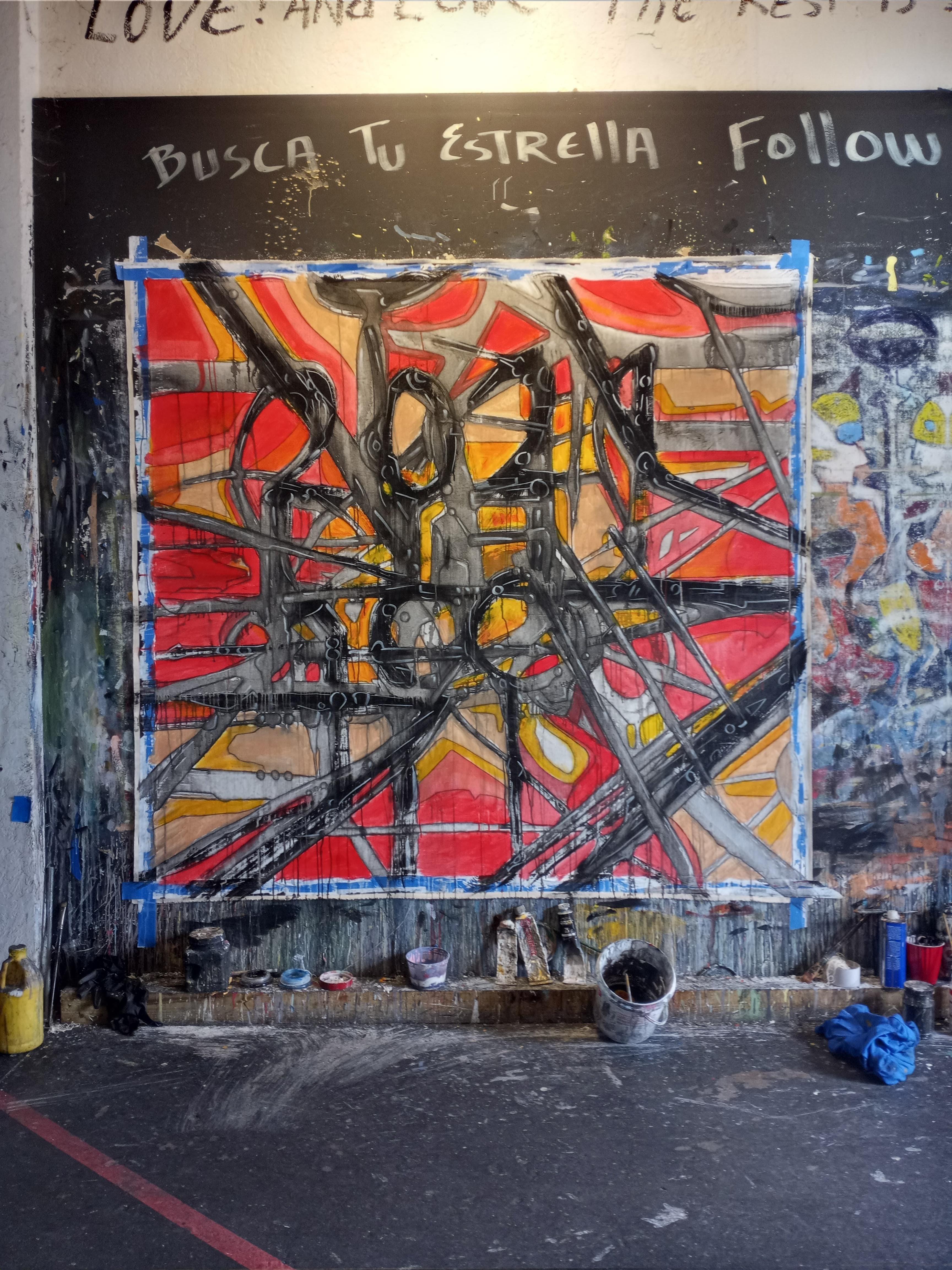 Adieu - Impressionnisme abstrait Painting par Maximo Caminero
