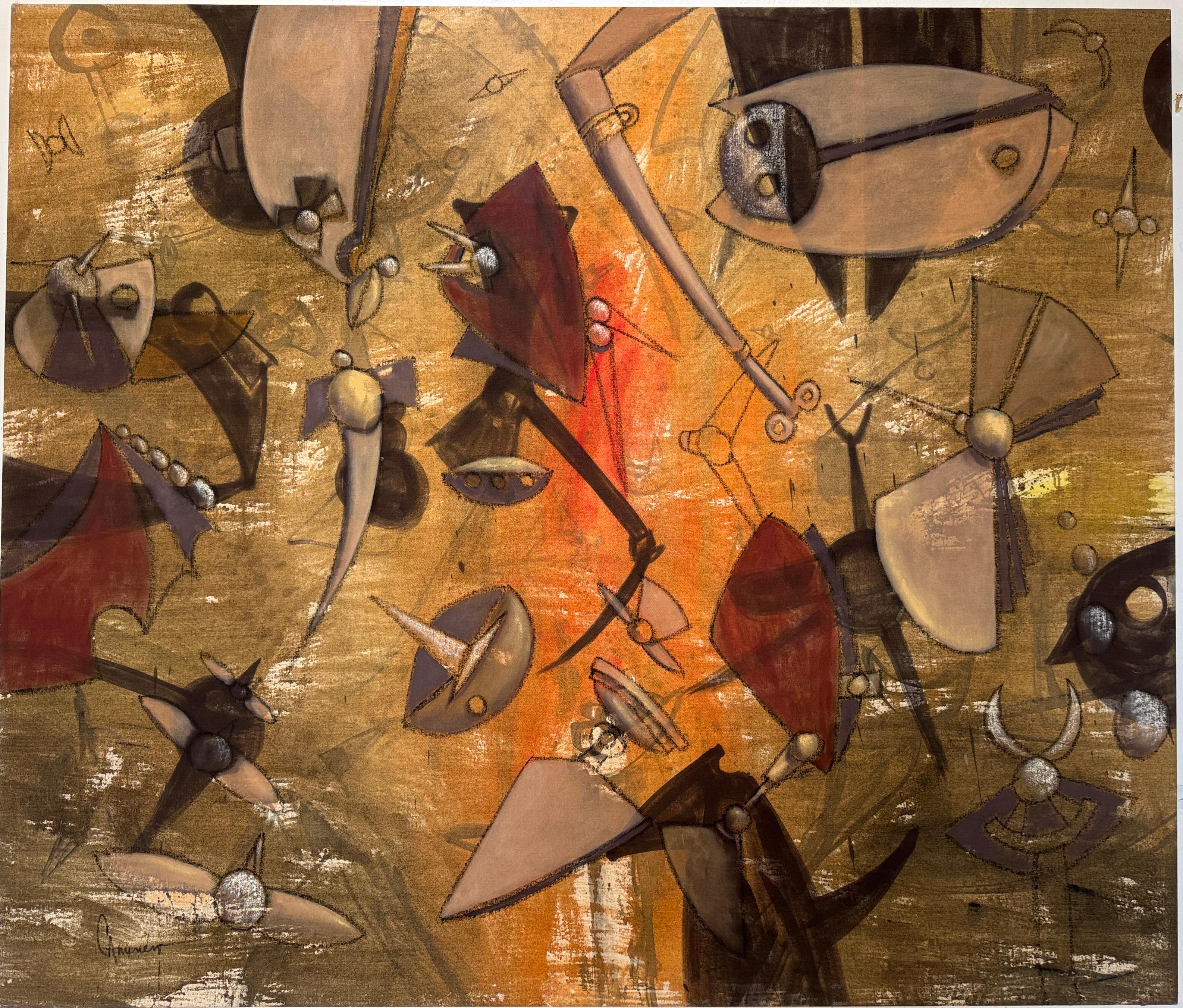 Abstract Painting Maximo Caminero - Fugaz Miranda