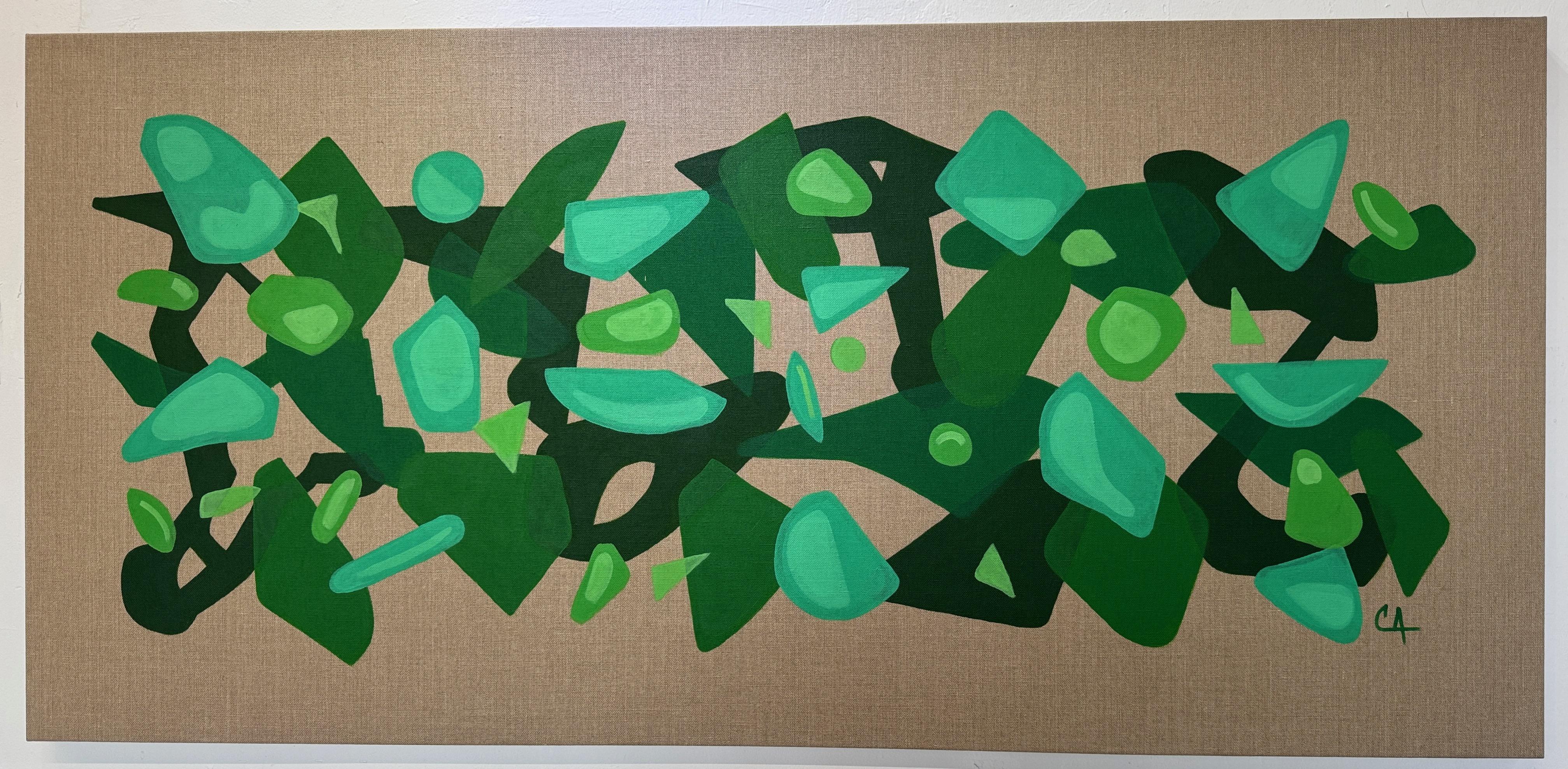 Greene & Greene Dreams Grande Astratto - Painting di Maximo Caminero