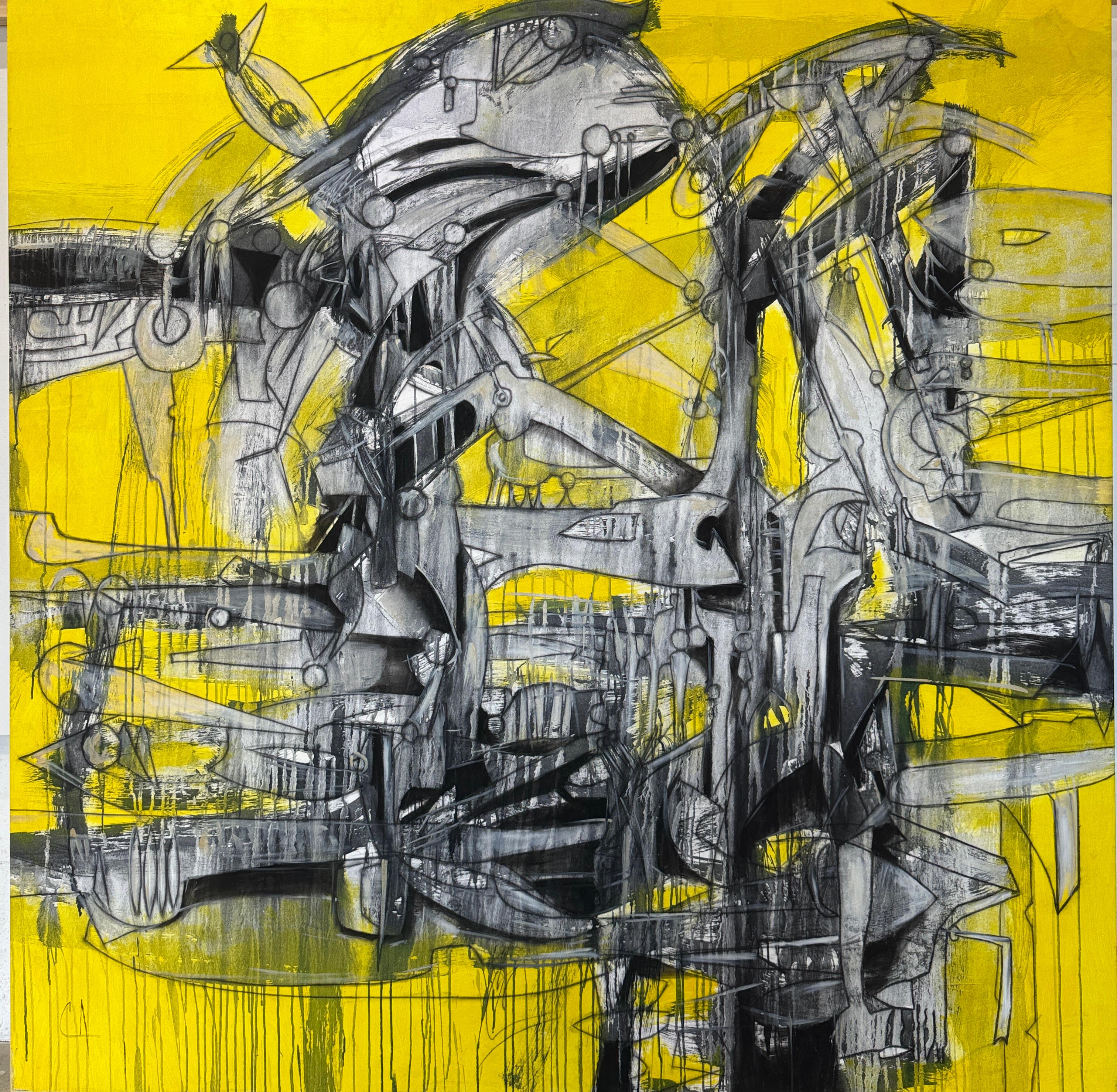 Leviatan 2017 Grande toile - Painting de Maximo Caminero