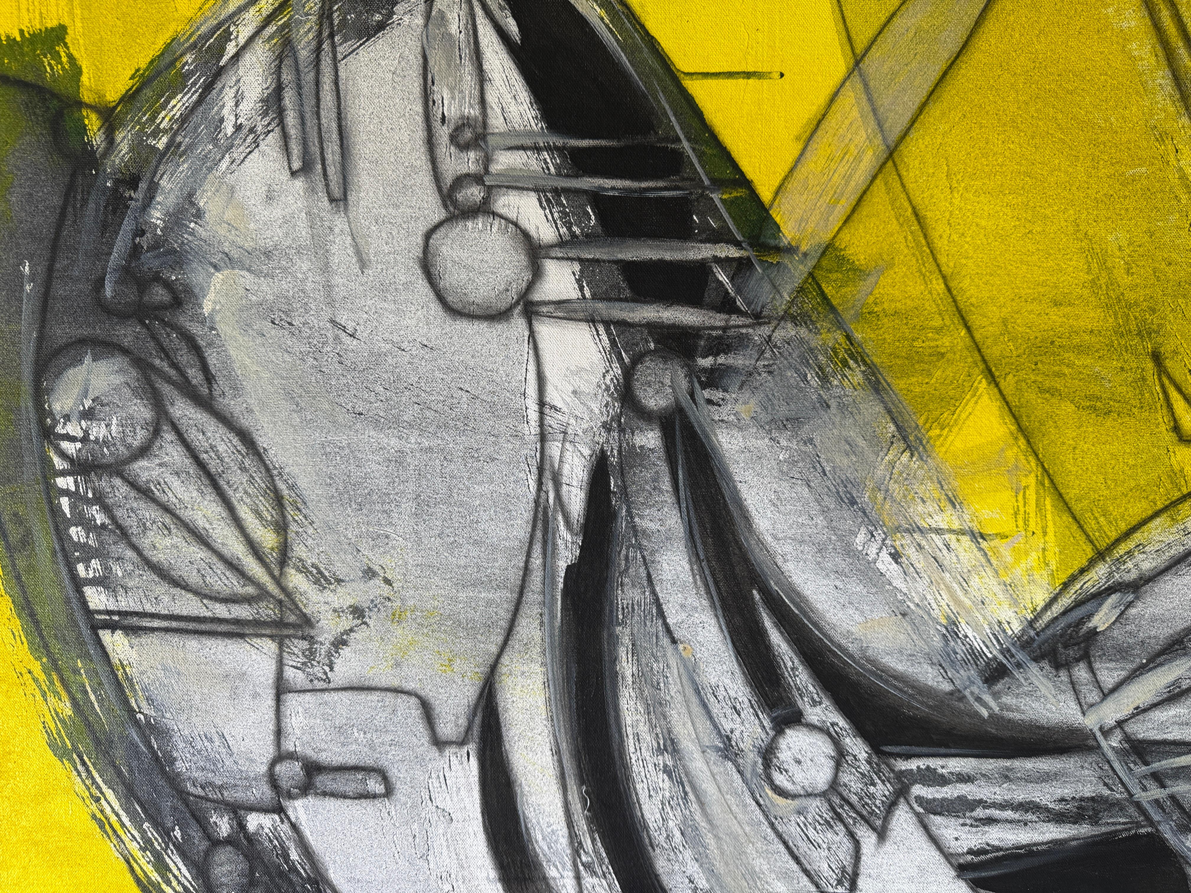 Leviatan 2017 Grande toile - Impressionnisme abstrait Painting par Maximo Caminero