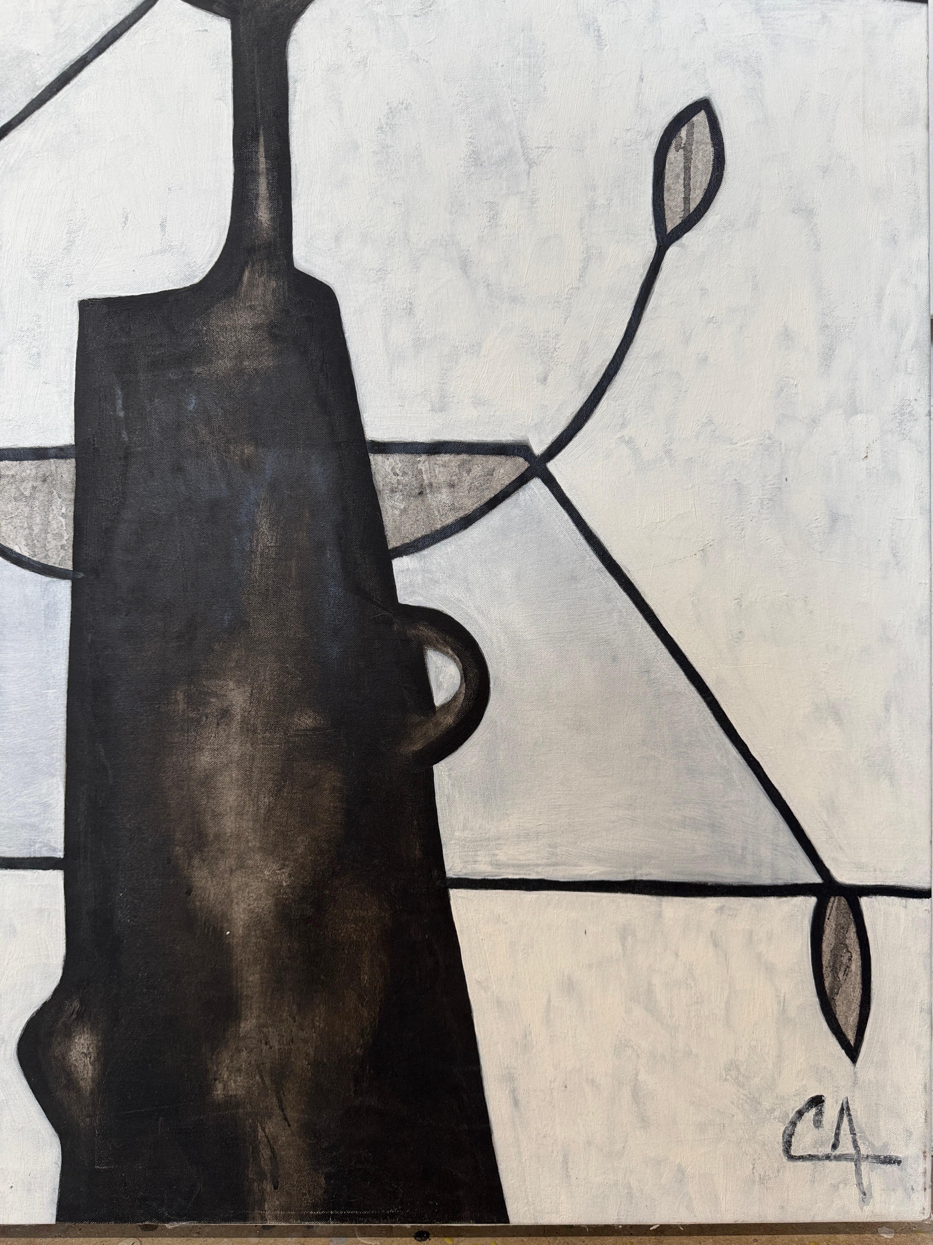 Unicorno bianco 
L'artista ha firmato l'angolo in basso a destra e il retro della tela 66 