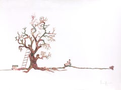 "Ladder Tree" collage currency tree ladder landscape