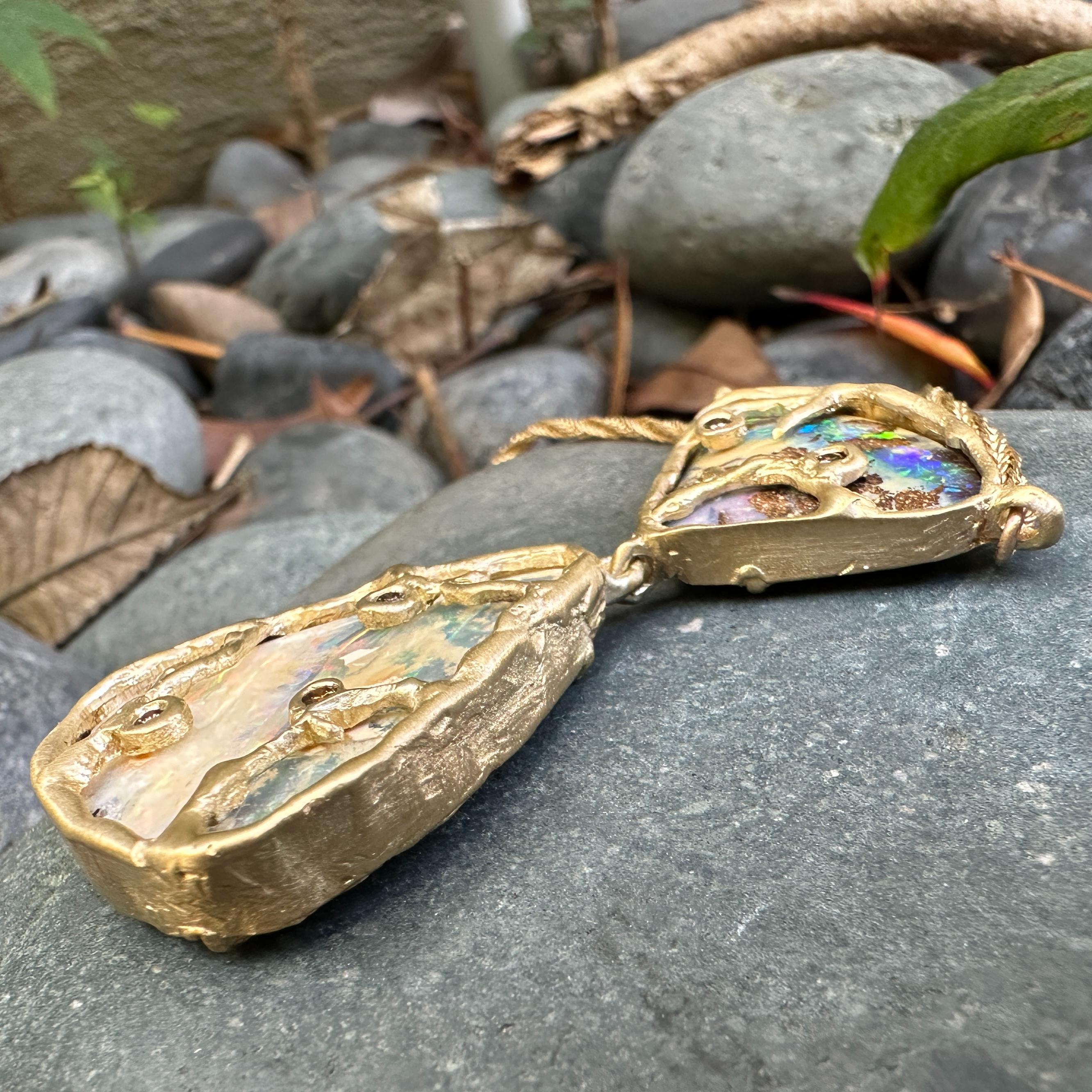 Collana con ciondolo Boulder Opal 