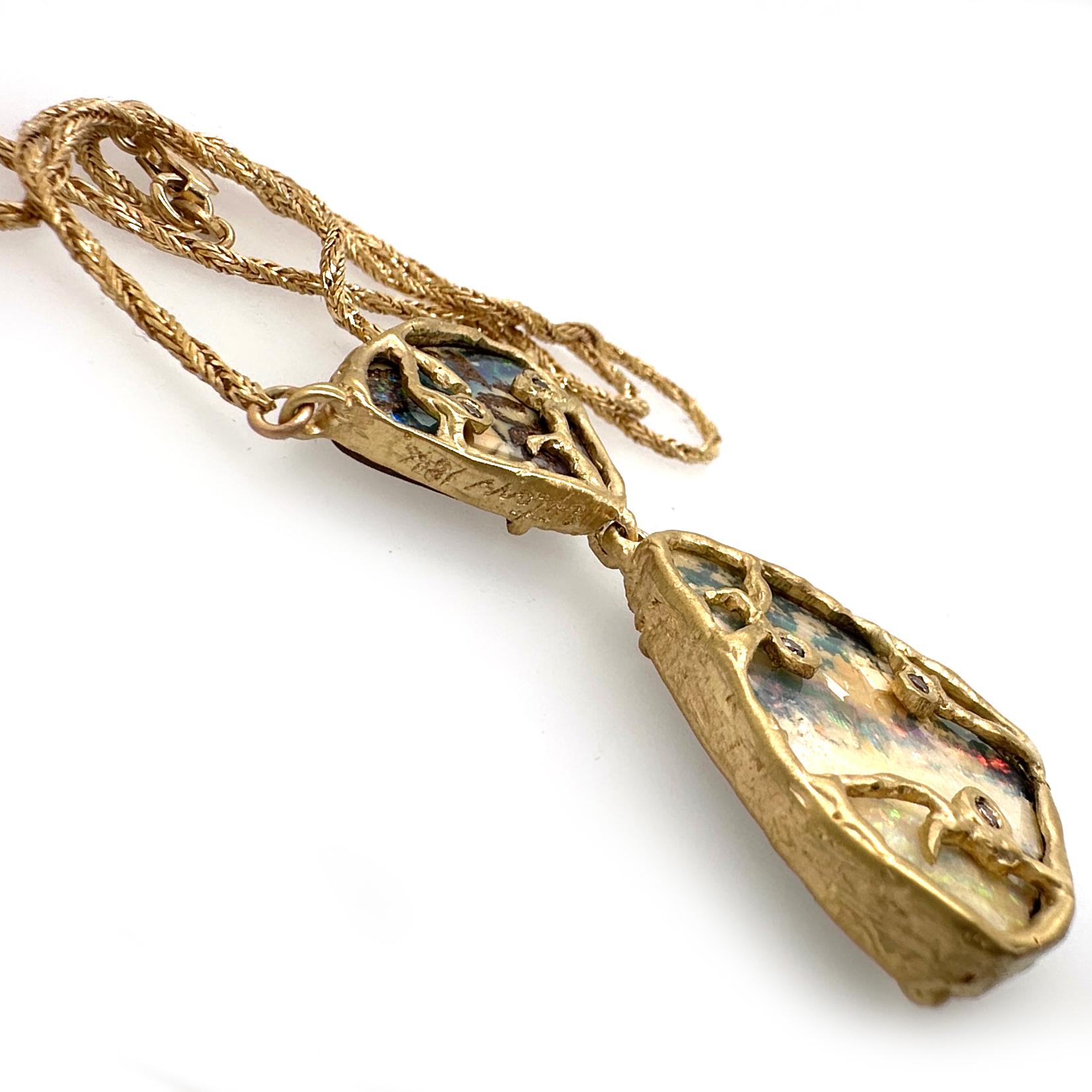 Collana con ciondolo Boulder Opal 