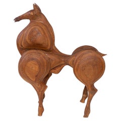 Sculpture de cheval en contreplaqué et résine Kim Stussy Maxine