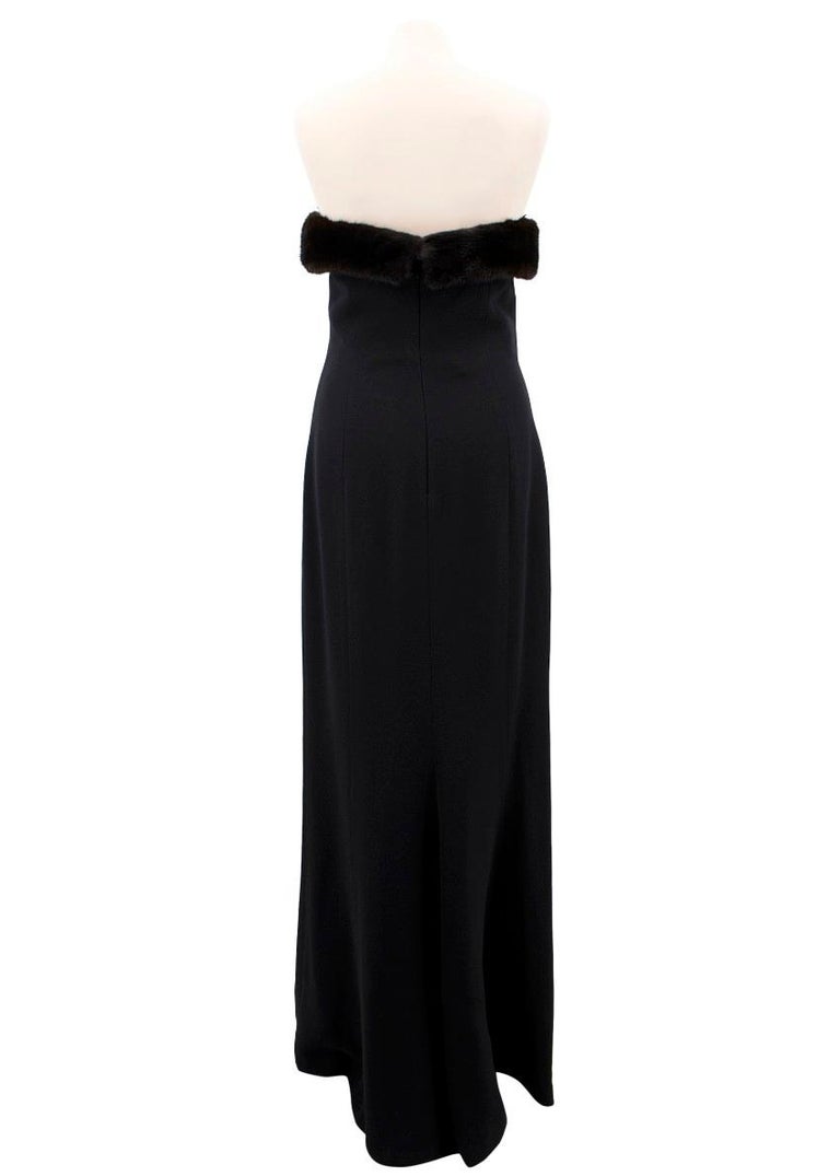 gown with fur trim