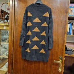 Maxmara Italia punto negro piedras de colores vestido Casa de moda italiana Maxmara