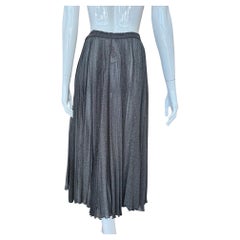 MaxMara - Gonna midi plissettata con trasparenze